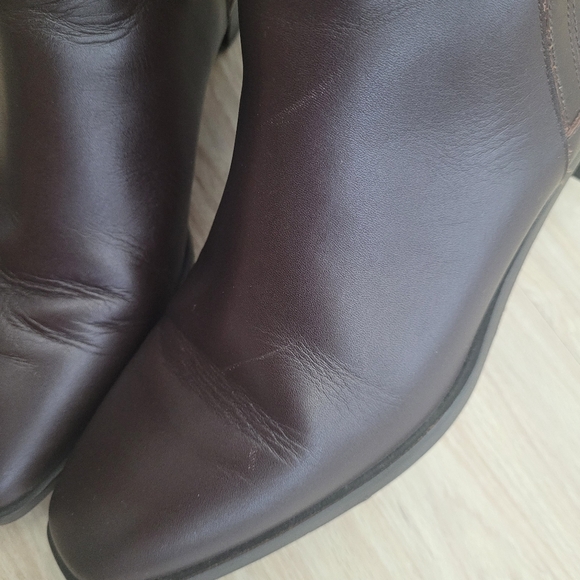 Aeyde Neil Leather Ankle Boots In Moka Calf Size 8 - Picture 5 of 10